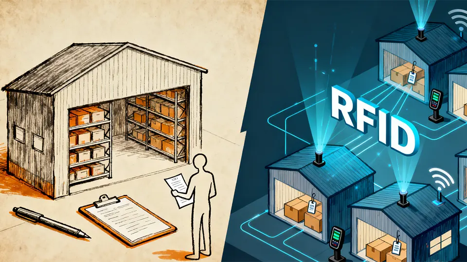 Multi-warehouse RFID-featured